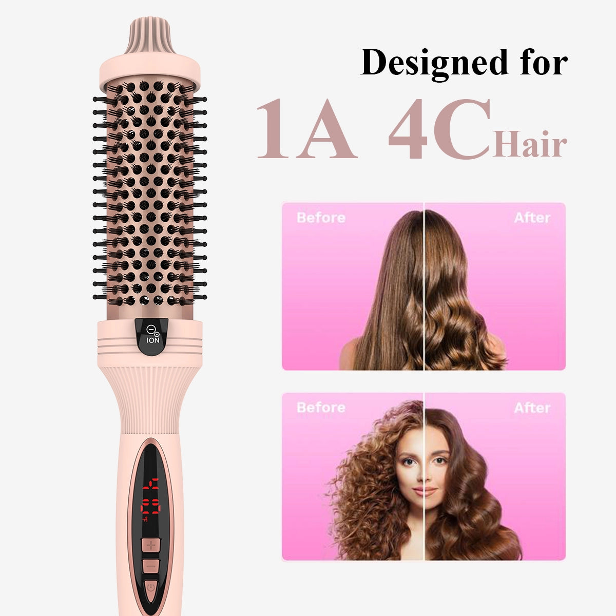 Hurry! 🔥Limited Time Deal-Zakdavi™ 3-in-1 Pro Ionic Styling Brush with Dual PTC Heating | Straighten, Curl & Volumes in One|💖Style Smarter — Straighten, Curl & Add Volume with One Tool!