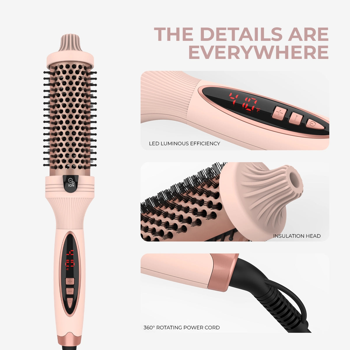 Hurry! 🔥Limited Time Deal-Zakdavi™ 3-in-1 Pro Ionic Styling Brush with Dual PTC Heating | Straighten, Curl & Volumes in One|💖Style Smarter — Straighten, Curl & Add Volume with One Tool!