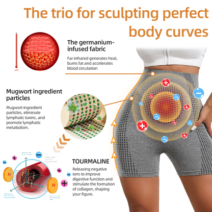 【Official Brand Store】🍷Seurico™🍷 Tourmaline Energy Shaping Shorts, Breathable Skin - friendly Fabric, Reshape Your Graceful Figure and Protect Your Health Beauty💖