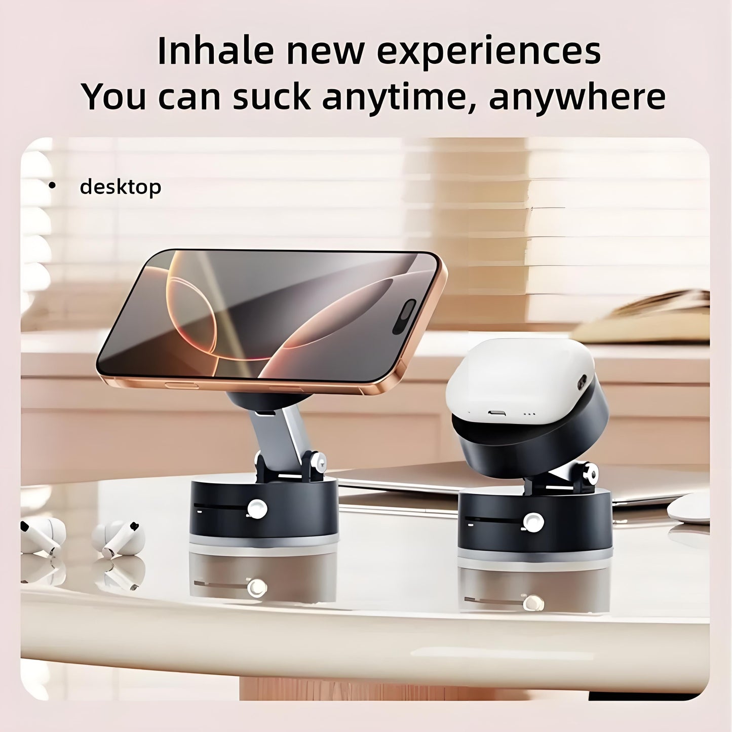 🔥2025 Upgraded Magnetic Vacuum Suction Phone Stand