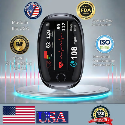 Seurico™ Premium Next Generation 3-in-1 Non-Invasive Blood Glucose Meter 99.9% Accuracy