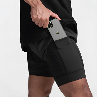 Seurico™ UltraDry Performance Running Shorts (2-in-1 Design)