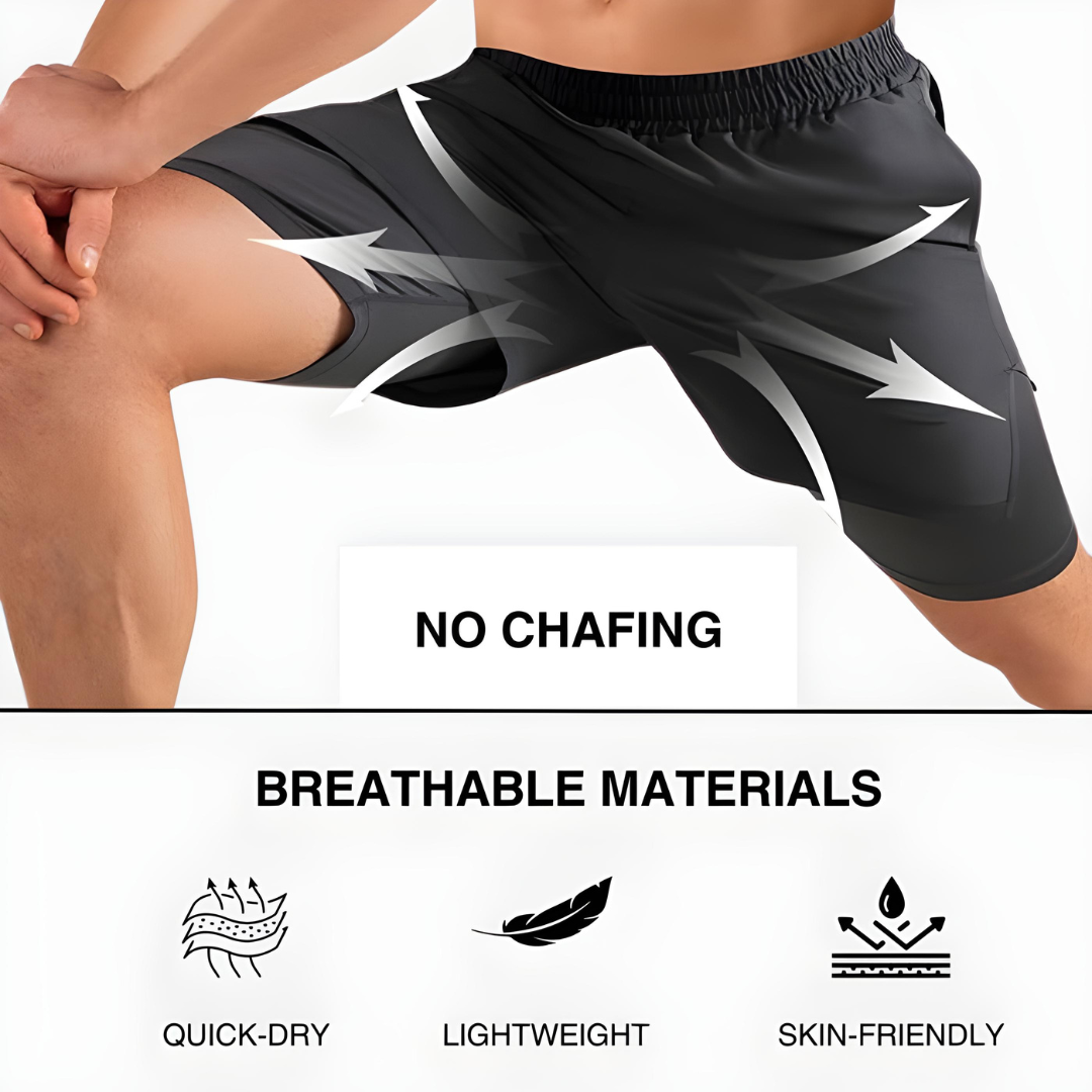 Seurico™ UltraDry Performance Running Shorts (2-in-1 Design)