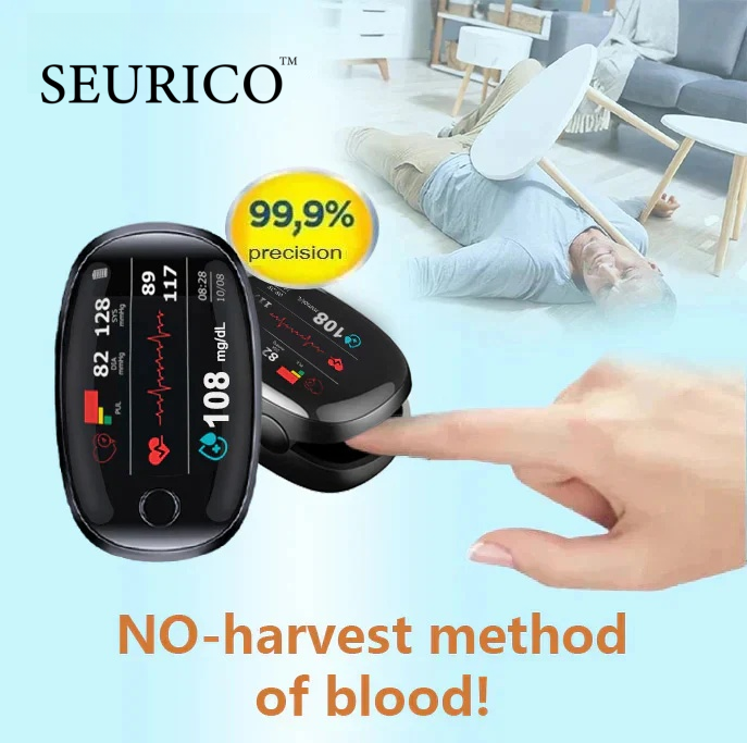 Seurico™ Premium Next Generation 3-in-1 Non-Invasive Blood Glucose Meter 99.9% Accuracy