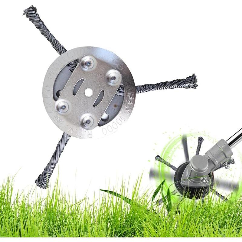 🌿 6-inch Steel Wire Brush Cutter Trimmer Head - 49% OFF! 💥 Durable & Efficient Weed Removal Tool for Lawn Care