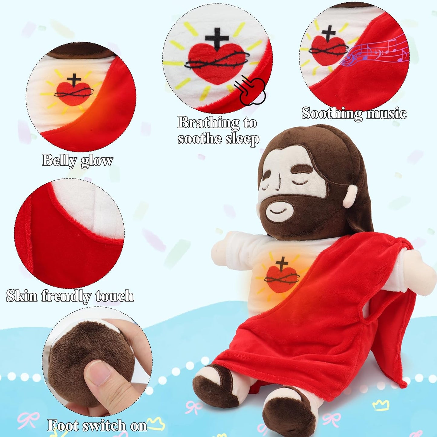 The Breathing Jesus Plush Doll