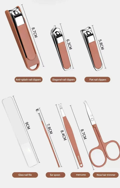 💅 No-Mess Nail Clipper Set -Compact & Travel-Ready Kit (5–7 PCS) 🛡️✨