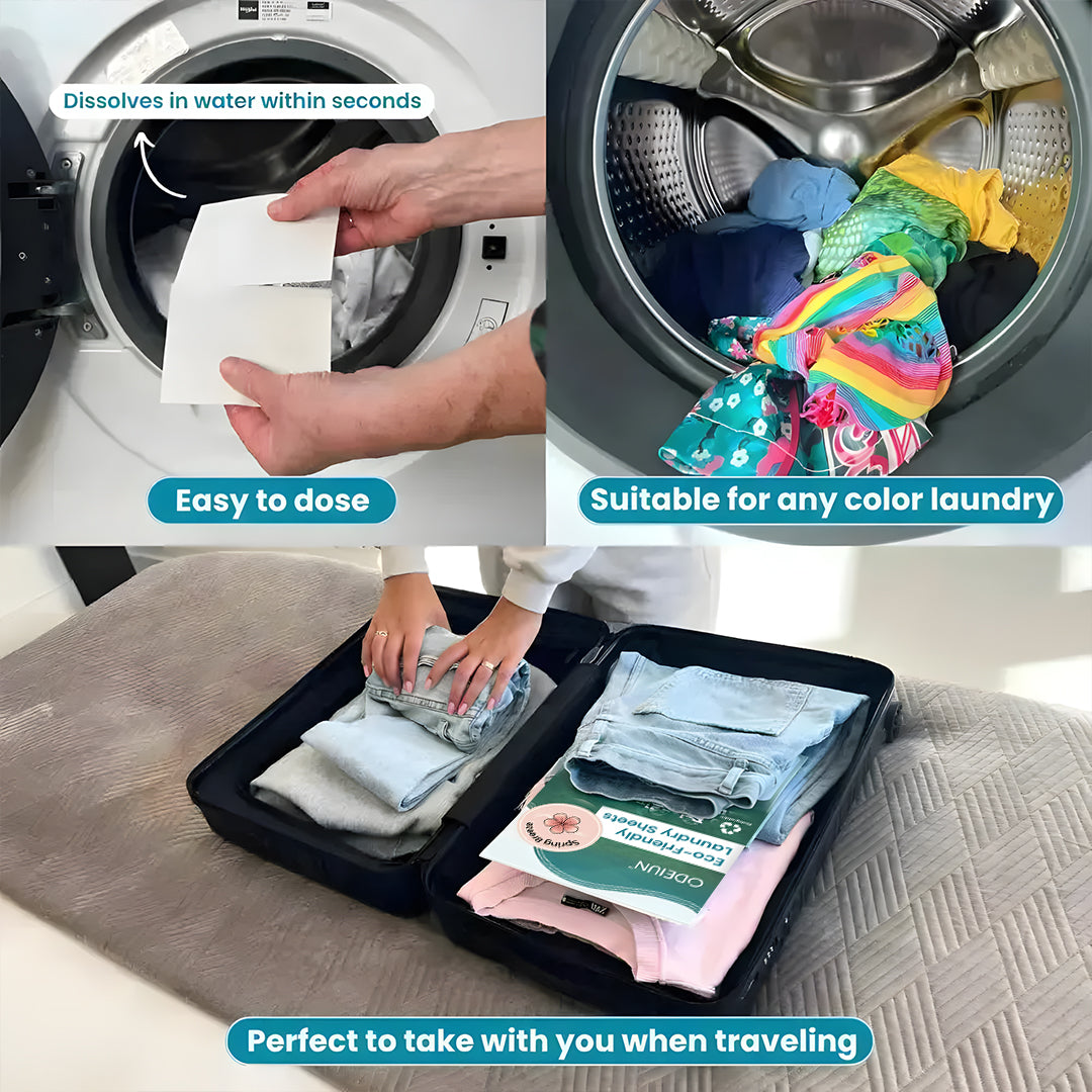 ODEIUN™ Eco-Friendly Laundry Sheets💧|Powerful Clean. Planet Approved.