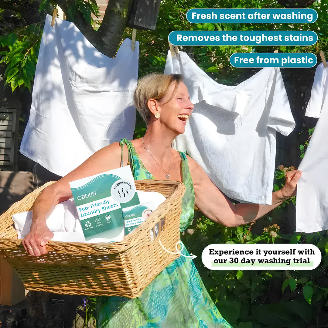 ODEIUN™ Eco-Friendly Laundry Sheets💧|Powerful Clean. Planet Approved.