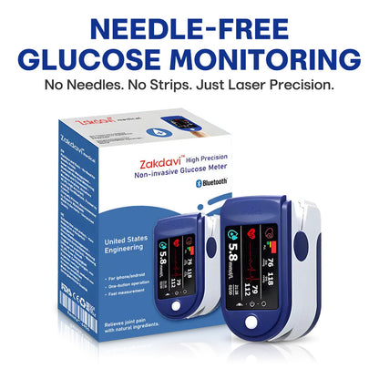 Official Store: Zakdavi™ Smart Non-invasive Glucose Monitor🔬Clinical Precision ✅DA Approved🔋Comes with Travel Case, Battery, and Strap