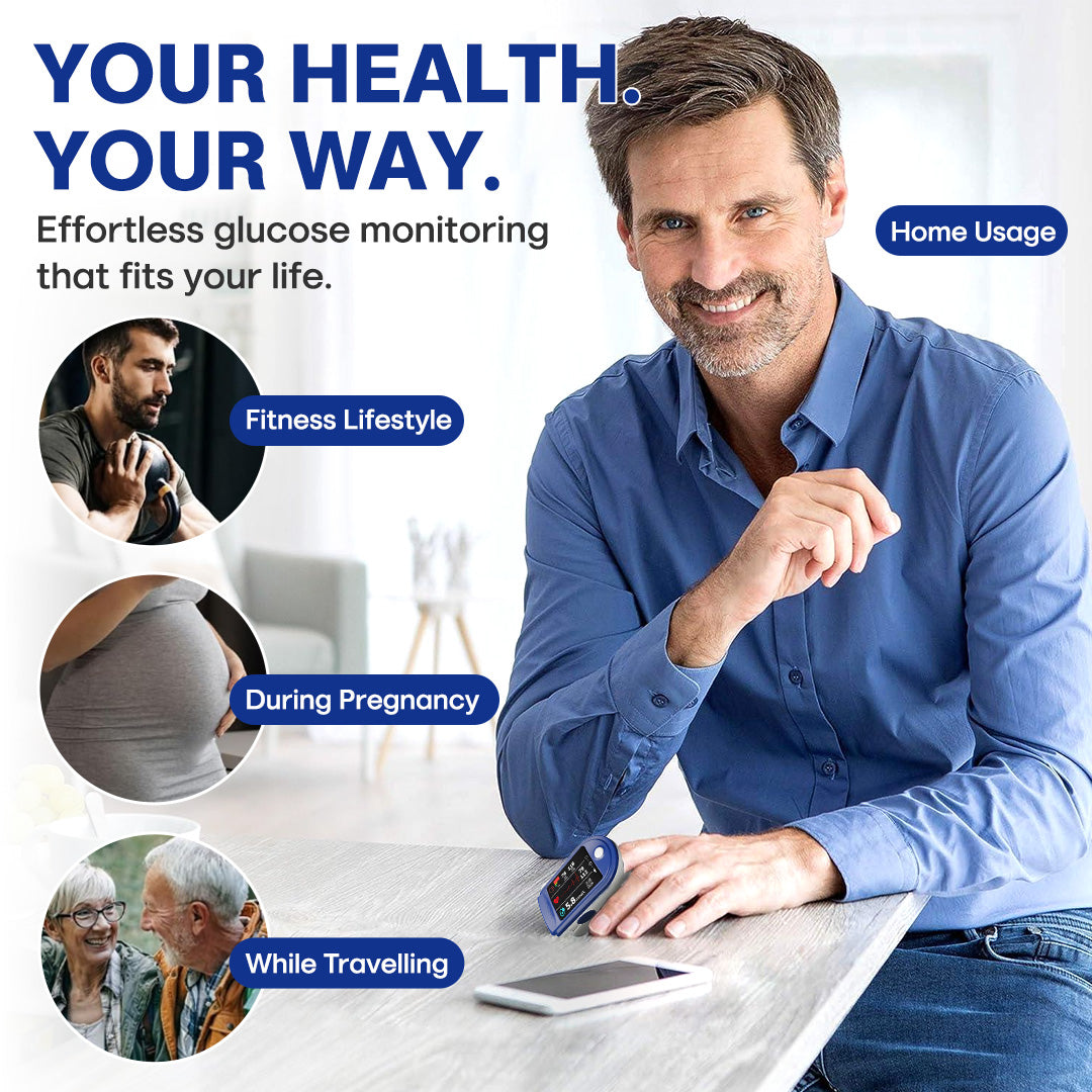Official Store: Zakdavi™ Smart Non-invasive Glucose Monitor🔬Clinical Precision ✅DA Approved🔋Comes with Travel Case, Battery, and Strap