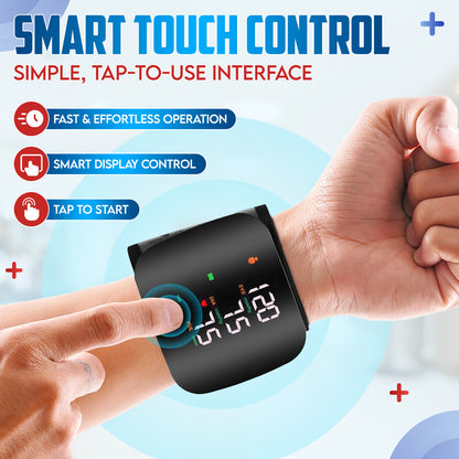 ⌚Automatic Wrist Blood Pressure Monitor™ - Large Backlit Display, Adjustable Cuff, Voice Reporting, Storage Case | Clinically Validated, Portable & Easy-to-Read