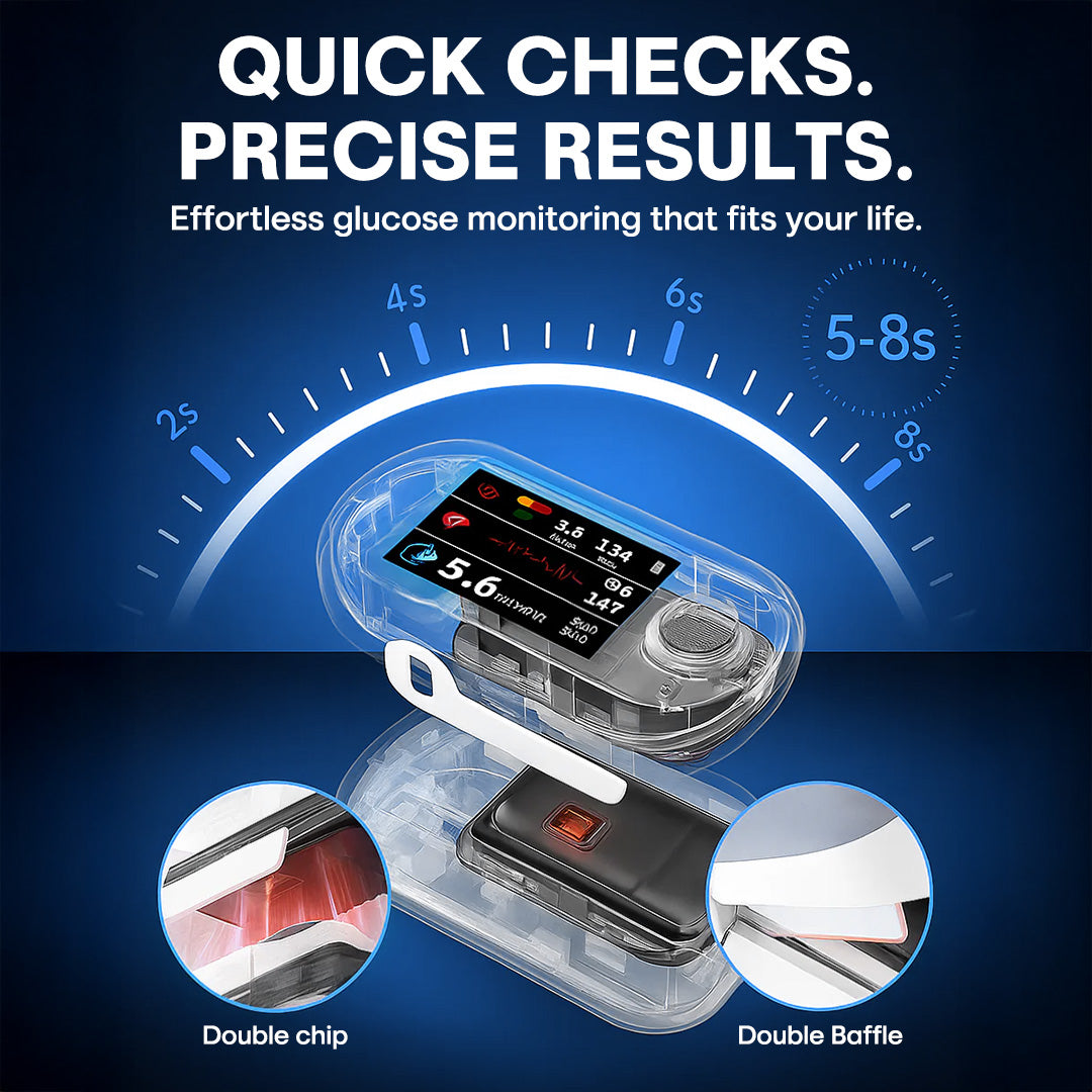 Official Store: Zakdavi™ Smart Non-invasive Glucose Monitor🔬Clinical Precision ✅DA Approved🔋Comes with Travel Case, Battery, and Strap