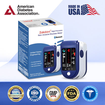 Official Store: Zakdavi™ Smart Non-invasive Glucose Monitor🔬Clinical Precision ✅DA Approved🔋Comes with Travel Case, Battery, and Strap