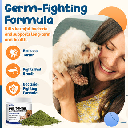 Zakdavi™ Pet Dental Powder 🐶✨ Fresh Breath & Stronger Teeth – No Brushing Needed!