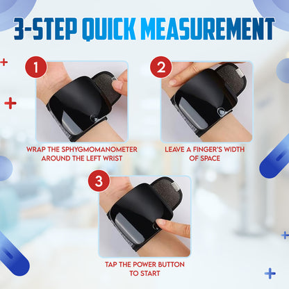 ⌚Automatic Wrist Blood Pressure Monitor™ - Large Backlit Display, Adjustable Cuff, Voice Reporting, Storage Case | Clinically Validated, Portable & Easy-to-Read