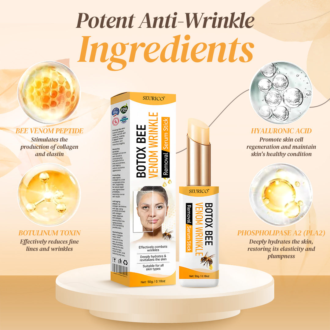 Seurico™ Bee Venom Wrinkle Lift Stick ✨ Smooth, Firm & Glow—Botox-Inspired Results Without the Injections