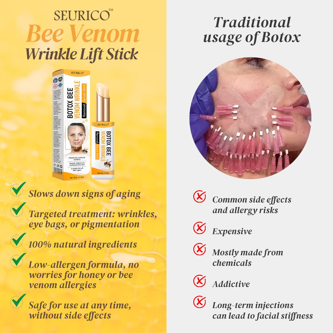 Seurico™ Bee Venom Wrinkle Lift Stick ✨ Smooth, Firm & Glow—Botox-Inspired Results Without the Injections