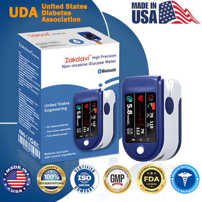 Official Store: Zakdavi™ High Precision Non-invasive Glucose Meter 👨‍⚕️Clinical certification & 99.9% Accuracy