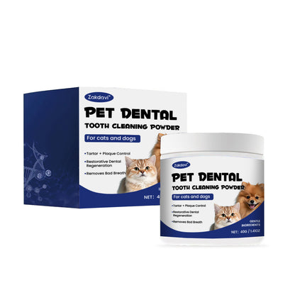 Zakdavi™ Pet Dental Powder 🐶✨ Fresh Breath & Stronger Teeth – No Brushing Needed!
