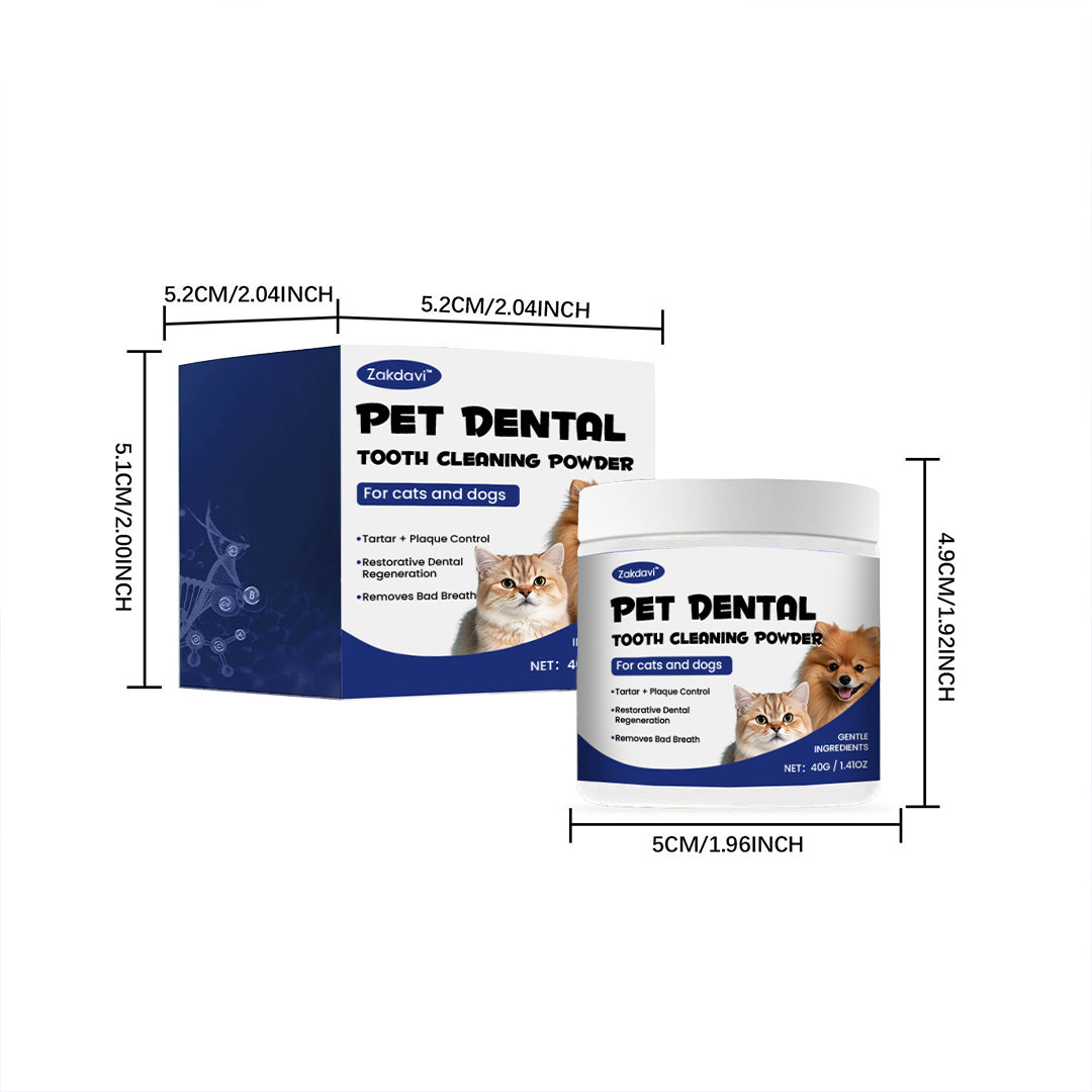 Zakdavi™ Pet Dental Powder 🐶✨ Fresh Breath & Stronger Teeth – No Brushing Needed!