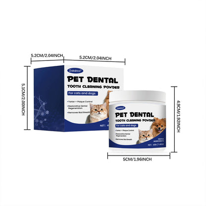 Zakdavi™ Pet Dental Powder 🐶✨ Fresh Breath & Stronger Teeth – No Brushing Needed!
