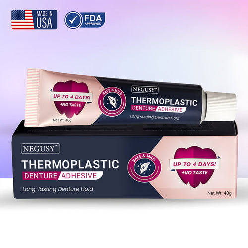2025’s Top Pick🔥 Negusy™ Thermoplastic Denture Adhesive – All-Day Secure Hold, Zero Slip 😁🦷