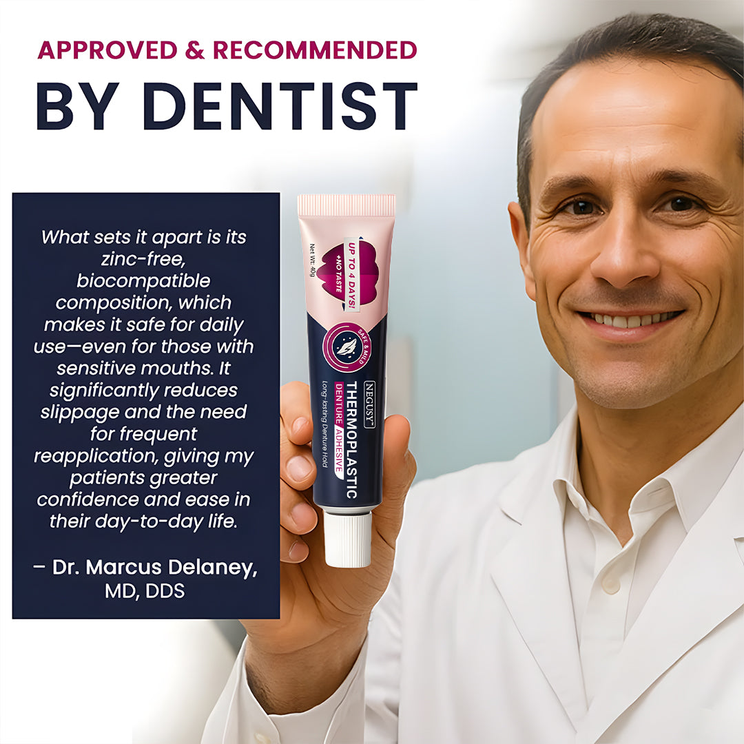 2025’s Top Pick🔥 Negusy™ Thermoplastic Denture Adhesive – All-Day Secure Hold, Zero Slip 😁🦷
