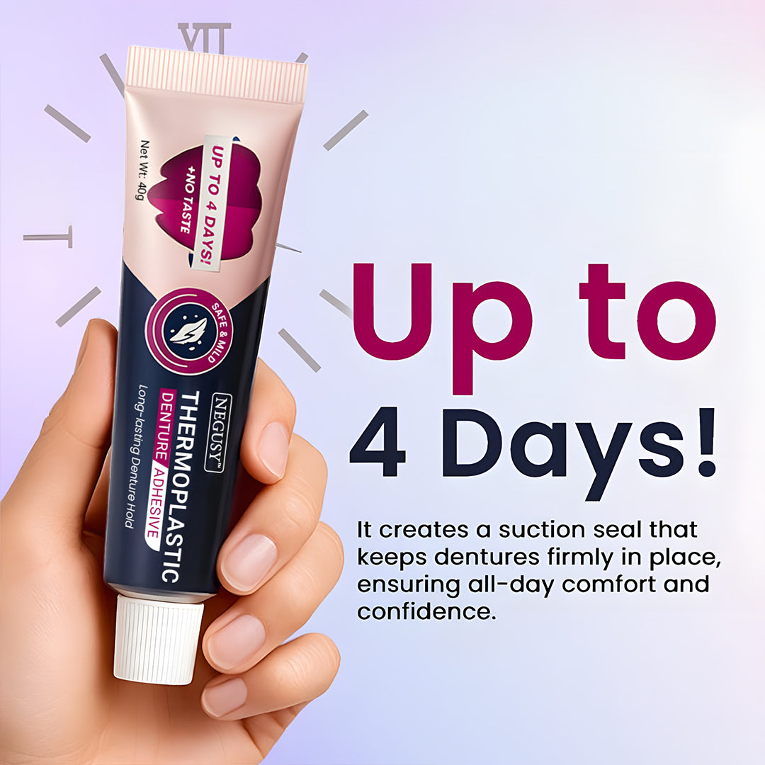 2025’s Top Pick🔥 Negusy™ Thermoplastic Denture Adhesive – All-Day Secure Hold, Zero Slip 😁🦷