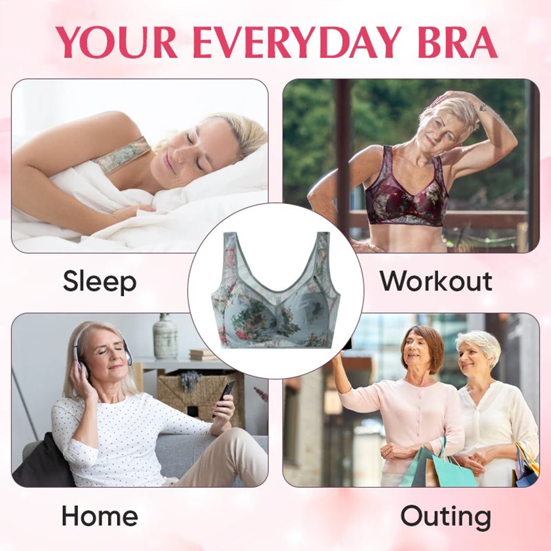 Last Day Promotion 80% OFF 🔥ODEIUN™ Ice Silk Lace Cooling Comfort Bra|Cool to the Skin Soft to the Soul💕