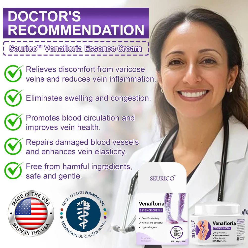 ✅𝐍𝐇𝐒-𝐀𝐏𝐏𝐑𝐎𝐕𝐄𝐃👨‍⚕️ Seurico™ Venafloria Essence Cream - Targets Vein Health, Swelling & Leg Cramps