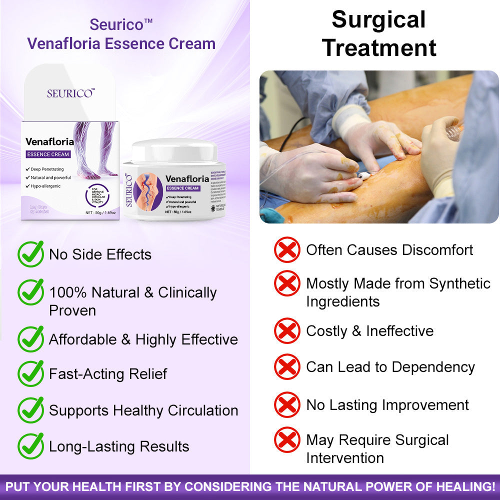 ✅𝐍𝐇𝐒-𝐀𝐏𝐏𝐑𝐎𝐕𝐄𝐃👨‍⚕️ Seurico™ Venafloria Essence Cream - Targets Vein Health, Swelling & Leg Cramps