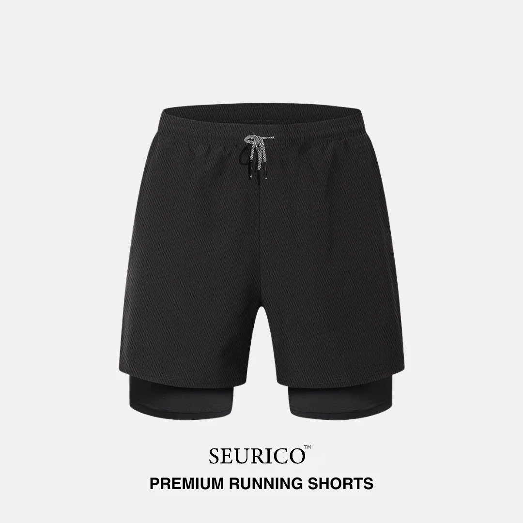 Seurico™ UltraDry Performance Running Shorts (2-in-1 Design)