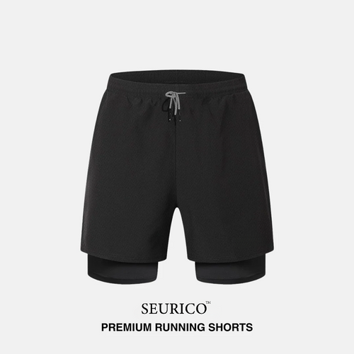Seurico™ UltraDry Performance Running Shorts (2-in-1 Design)