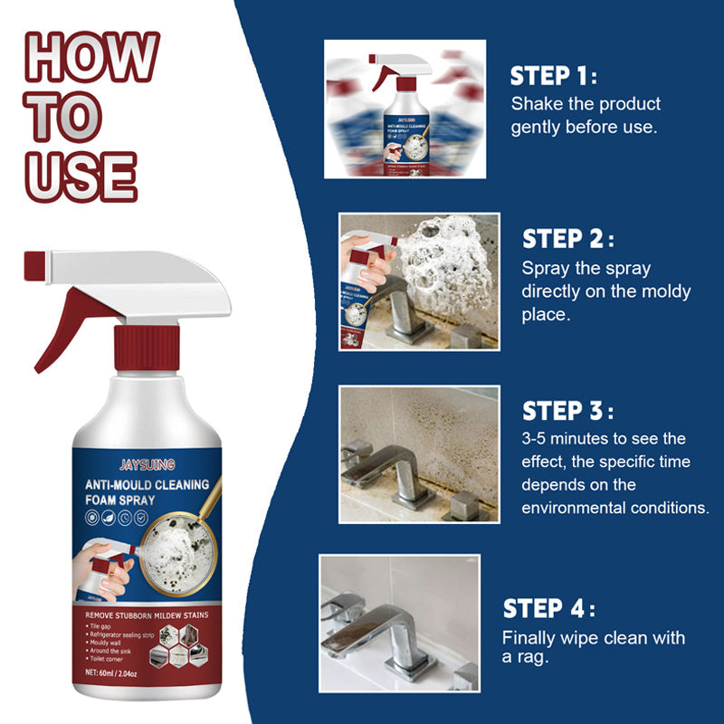 ✨ Seurico™ Magic Anti-Mould Cleaning Foam Spray |🔥Say Goodbye to Stubborn Mildew in Seconds! 🚿🌿